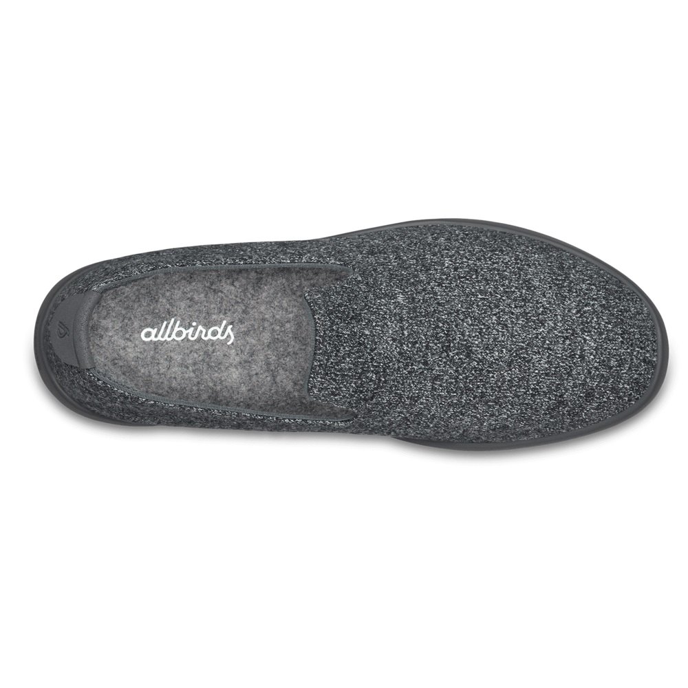 Allbirds Men\'s Slip-Ons Dark Grey - Wool Loungers - 65981CTZE